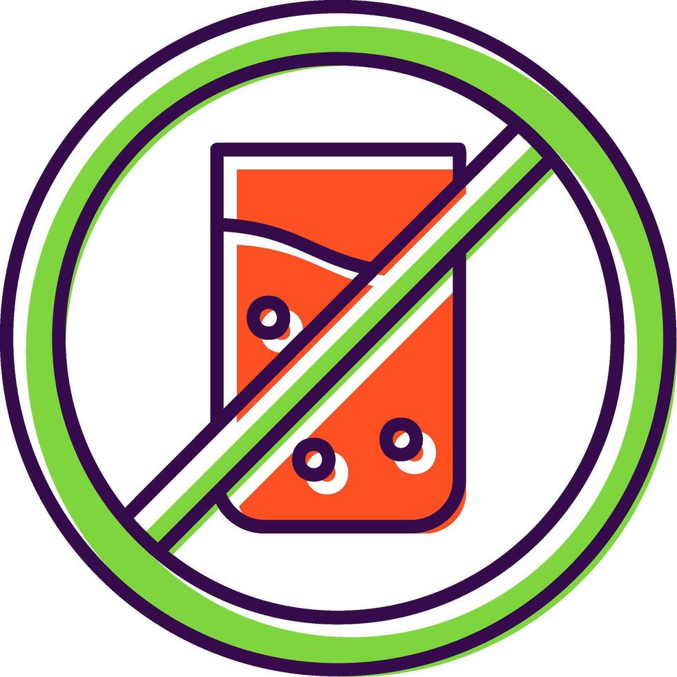 No drink Filled Icon vector