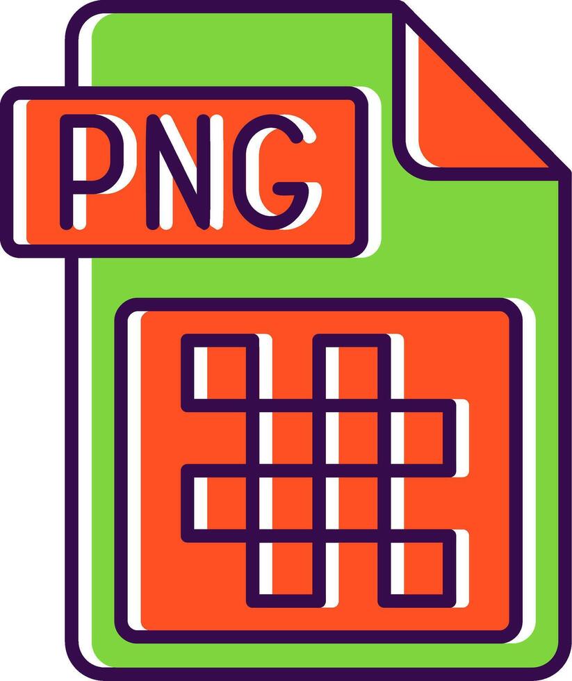 Png file format Filled Icon vector