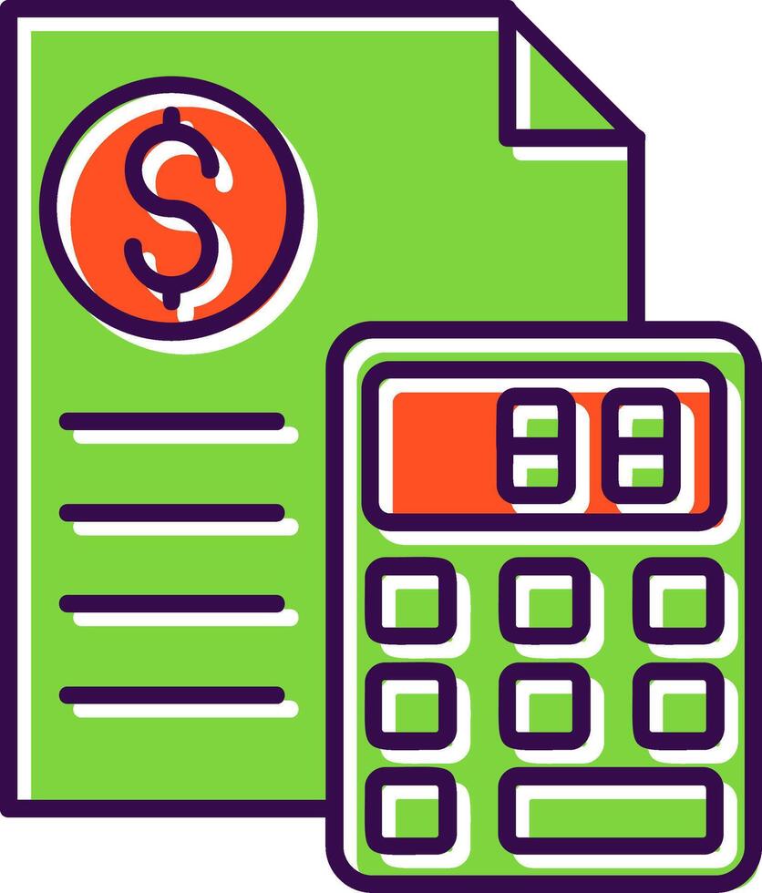 Calculator Filled Icon vector