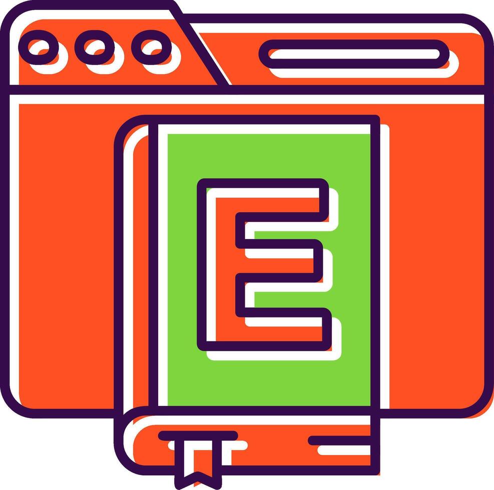 Ebook Filled Icon vector