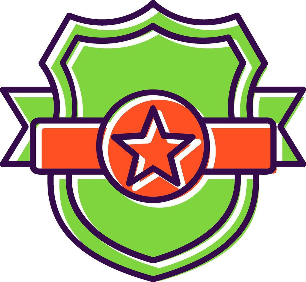 icono lleno de escudo vector