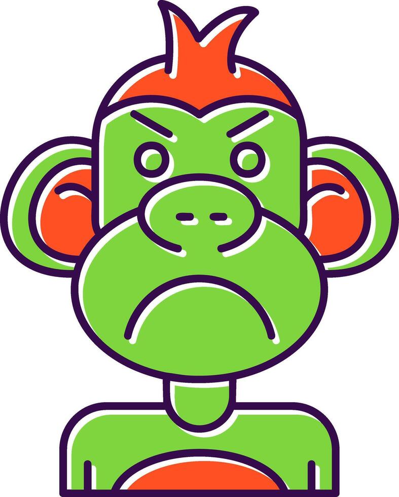 Angry Filled Icon vector