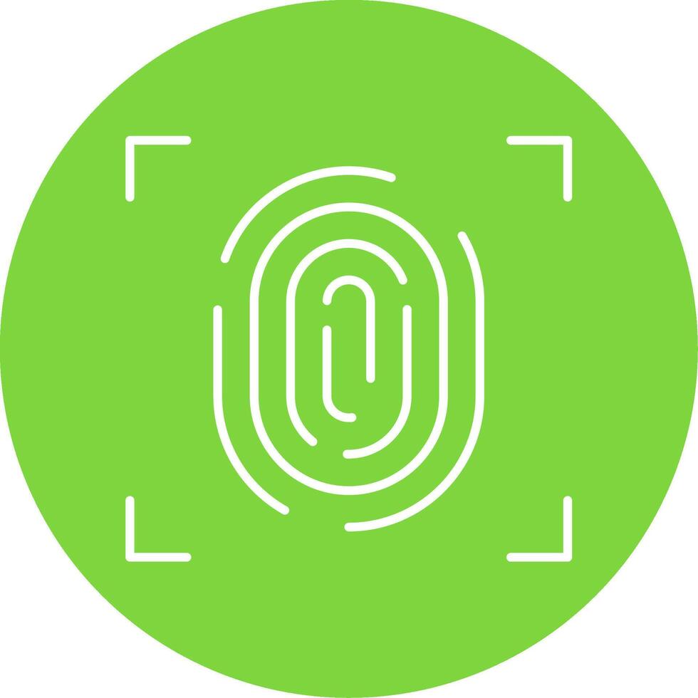 Fingerprint Line Circle color Icon vector