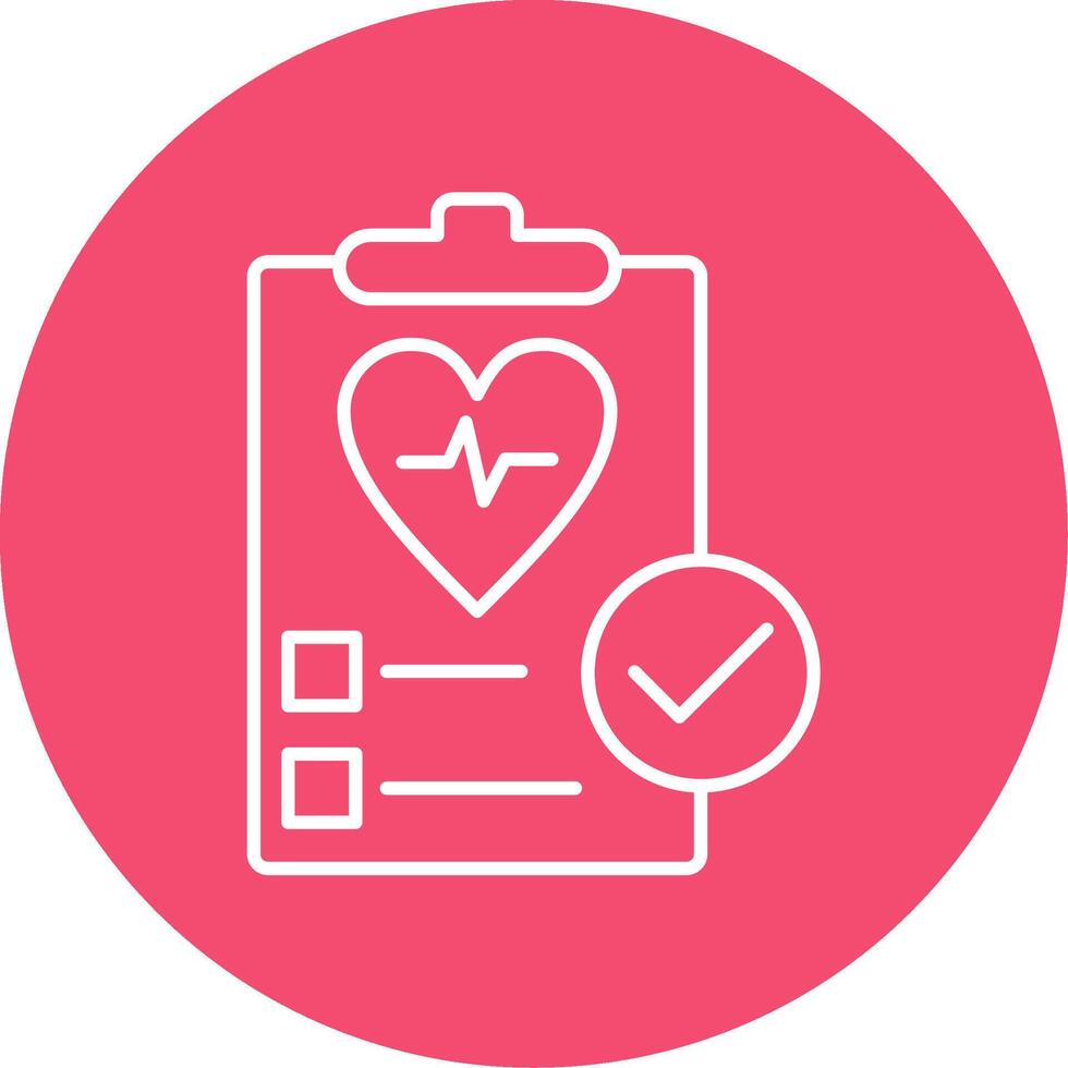 Health Check Line Circle color Icon vector