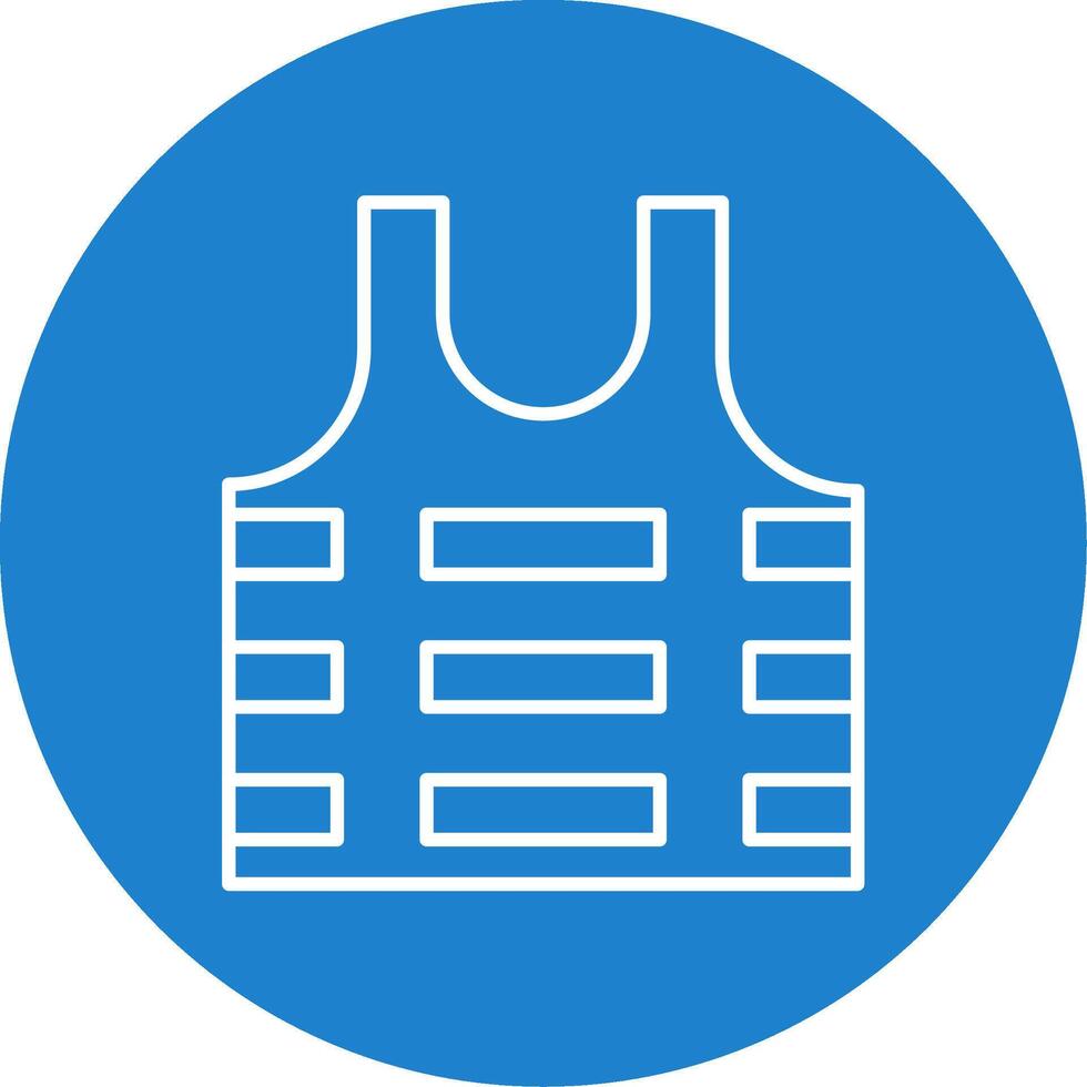 Bullet Proof Vest Line Circle color Icon vector