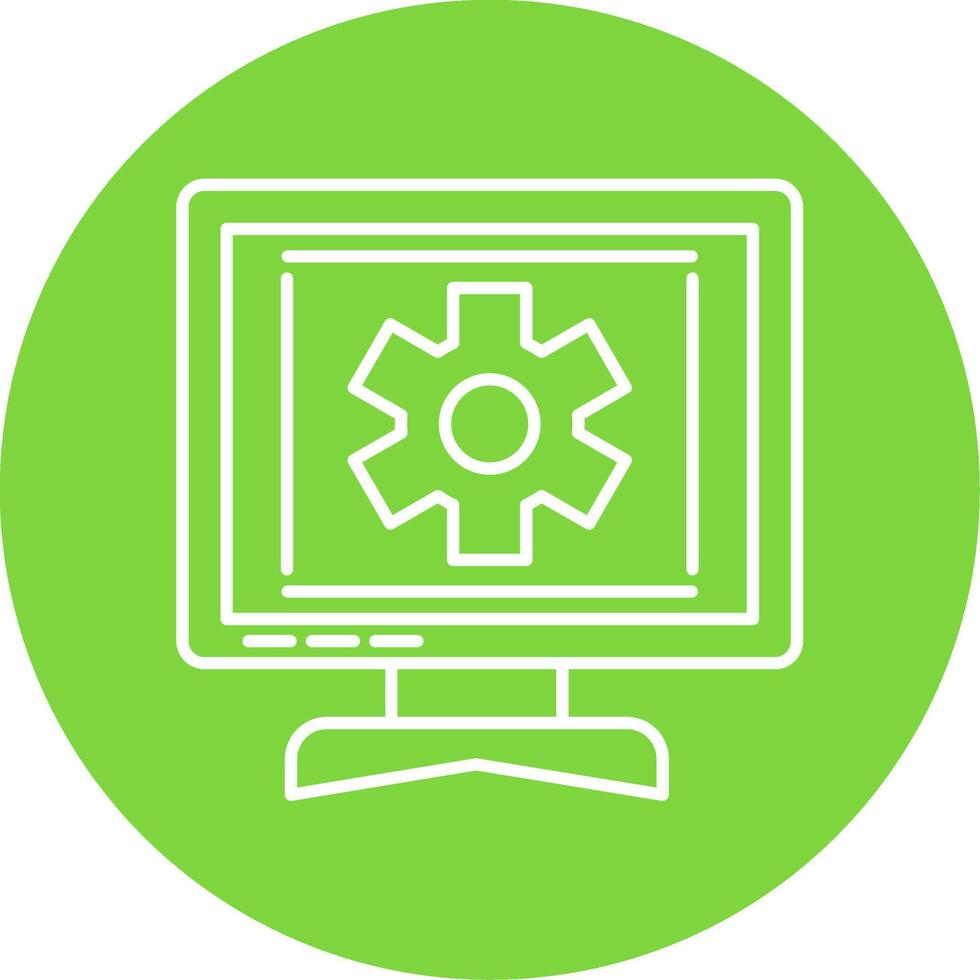 Process Line Circle color Icon vector