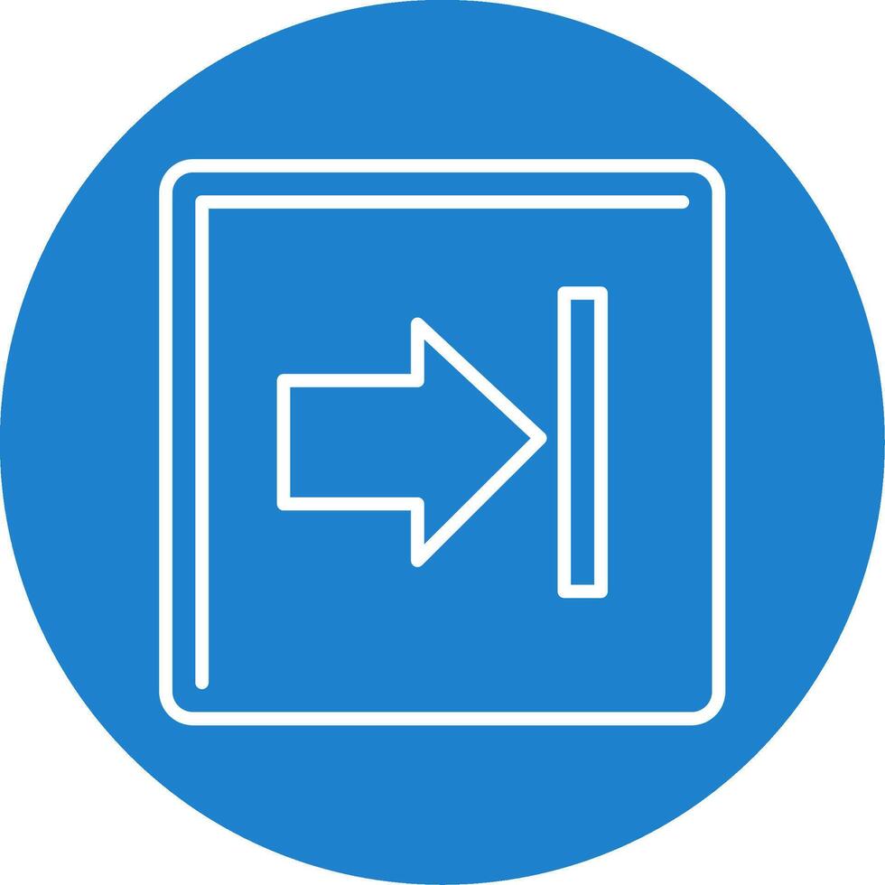 Right Arrow Line Circle color Icon vector