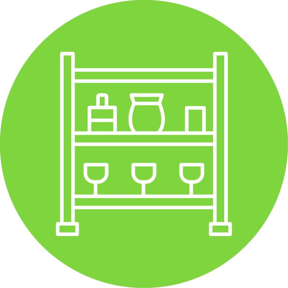 Shelves Line Circle color Icon vector