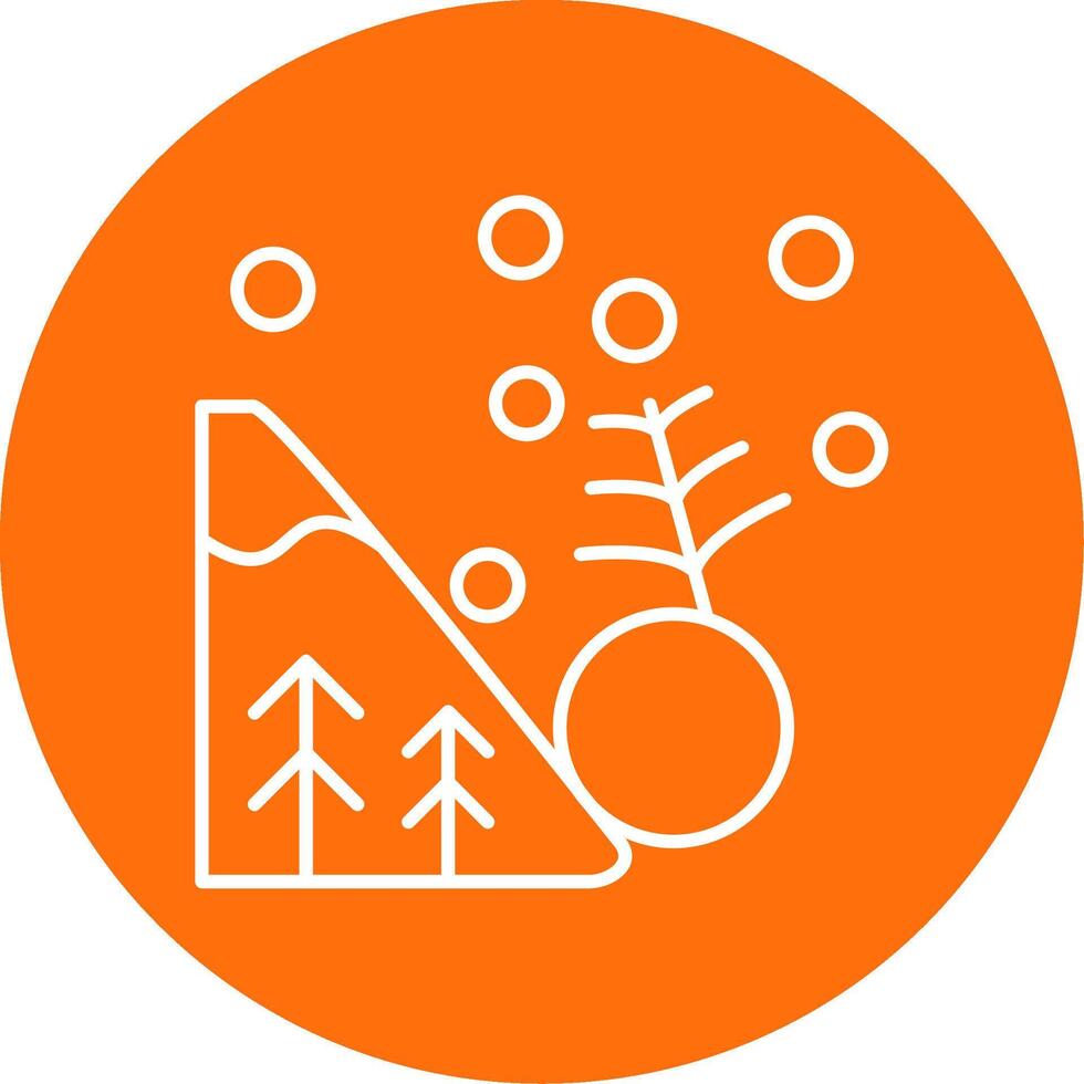 Avalanche Line Circle color Icon vector