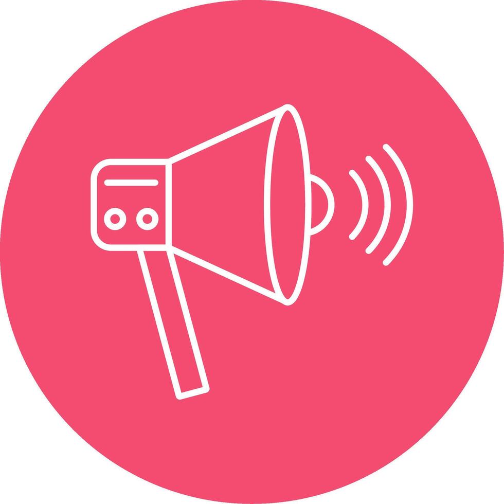 Megaphone Line Circle color Icon vector