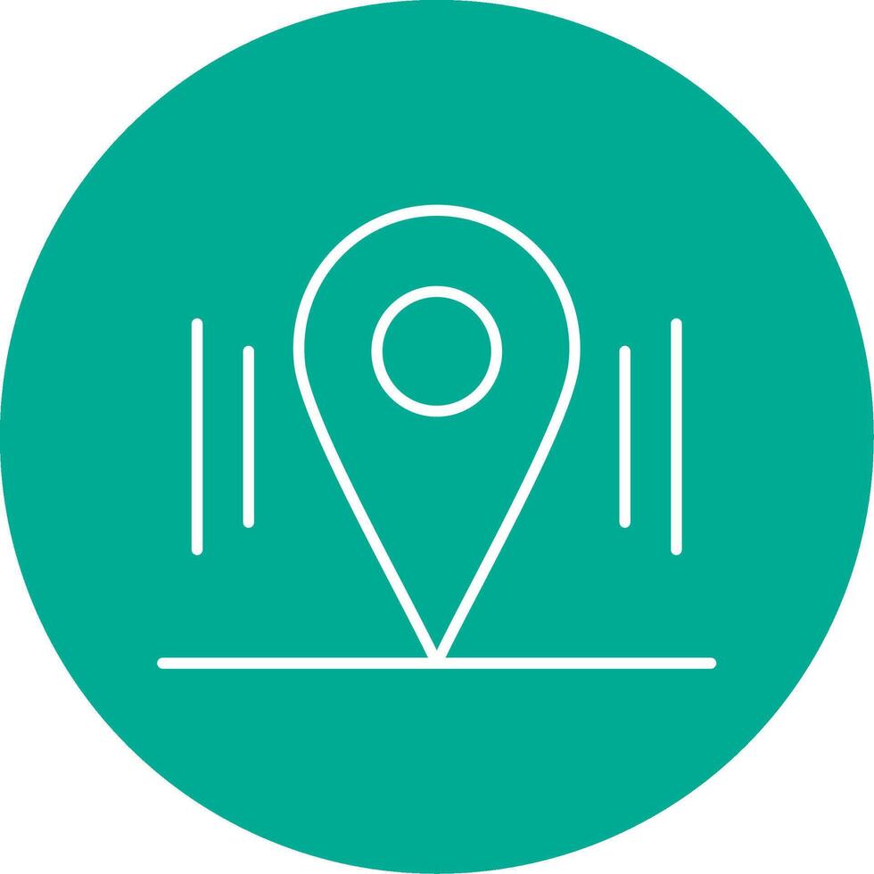 Location Line Circle color Icon vector