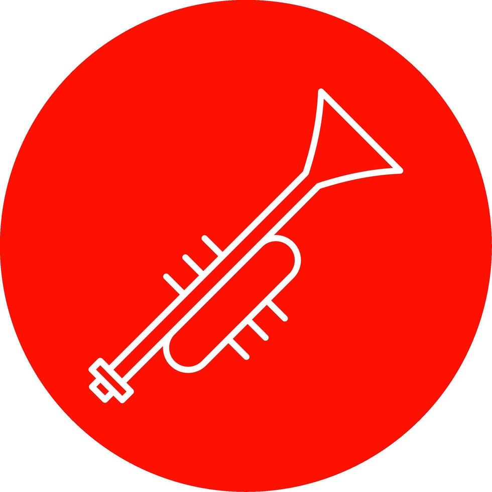 Trumpet Line Circle color Icon vector