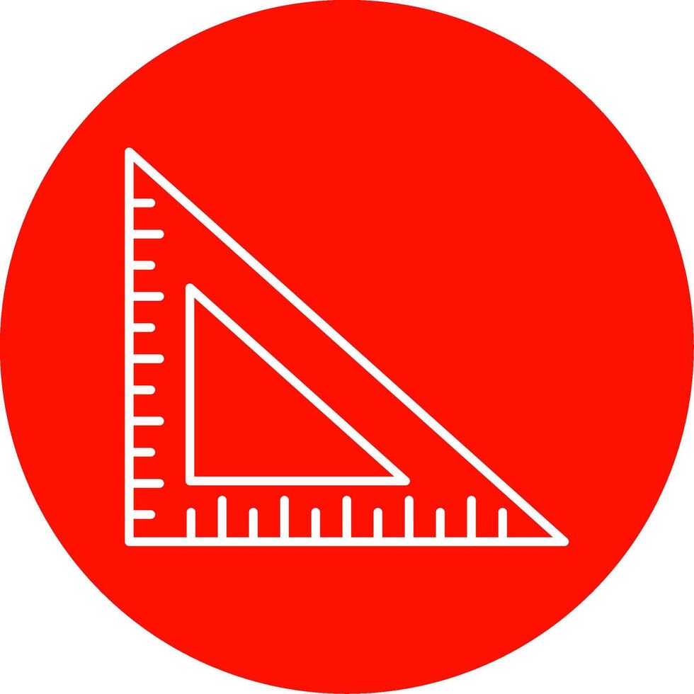 Square Ruler Line Circle color Icon vector