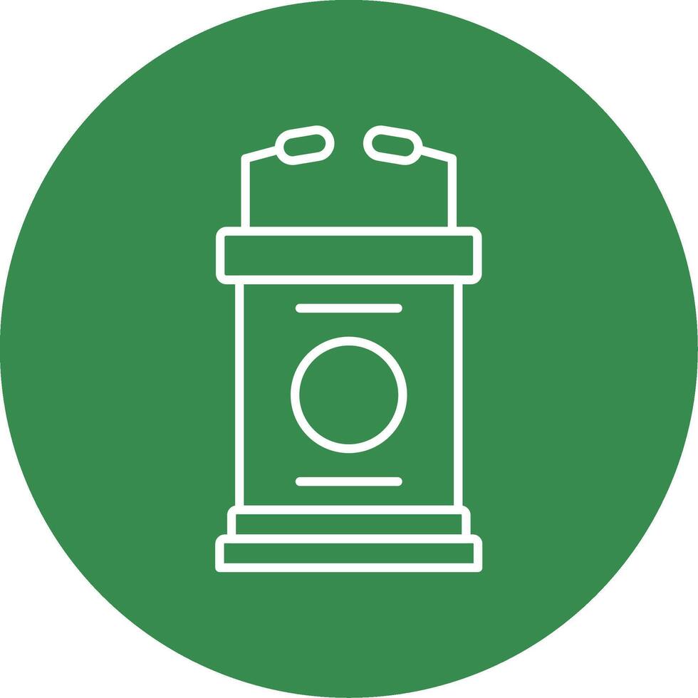 Lectern Line Circle color Icon vector