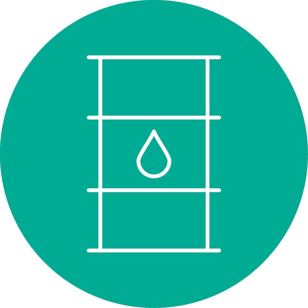 Oil Barrel Line Circle color Icon vector