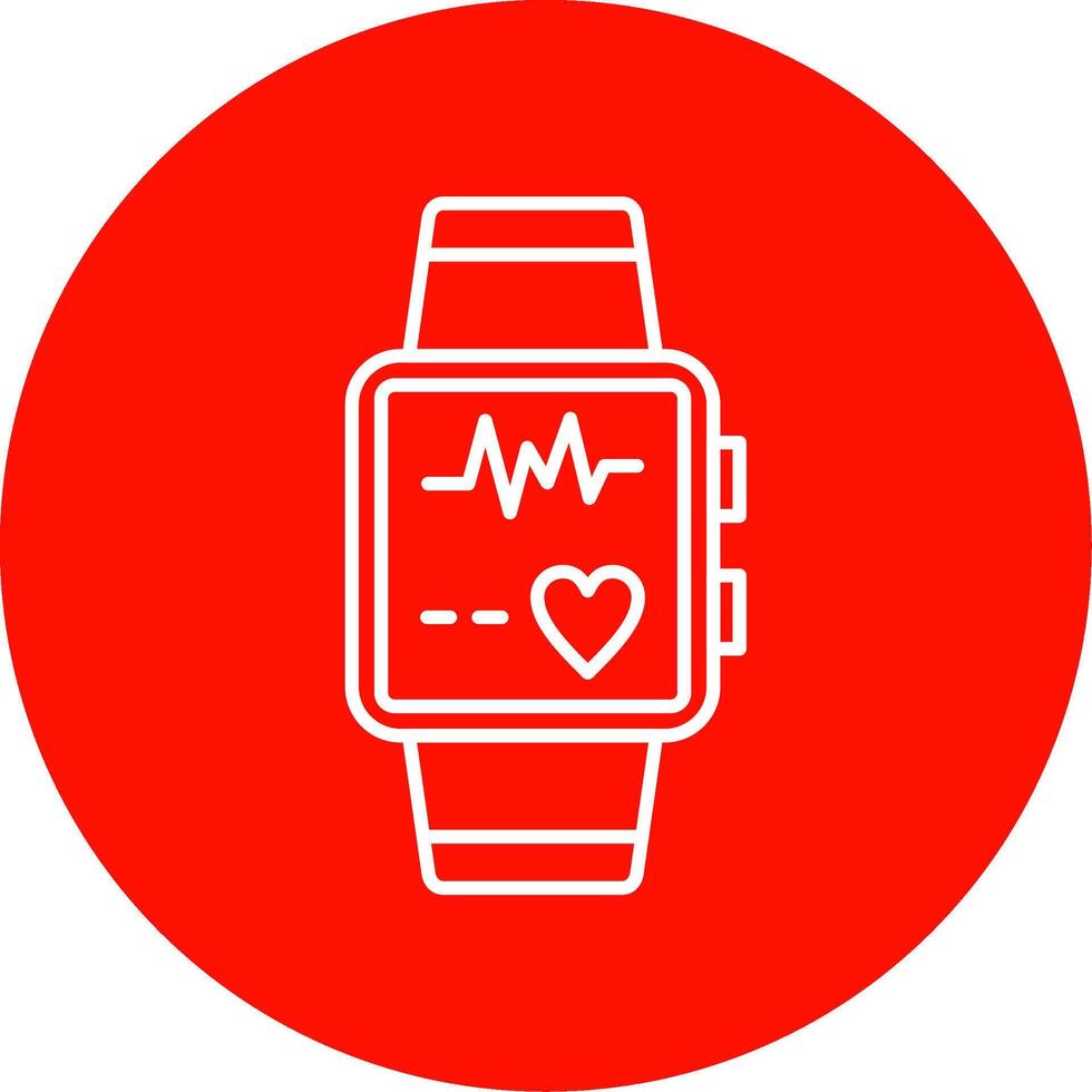 Smart Watch Line Circle color Icon vector