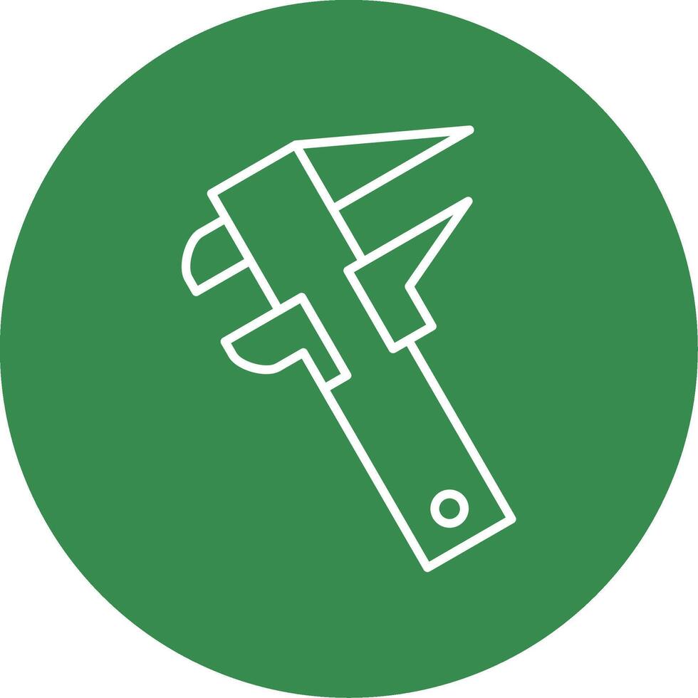 Caliper Line Circle color Icon vector