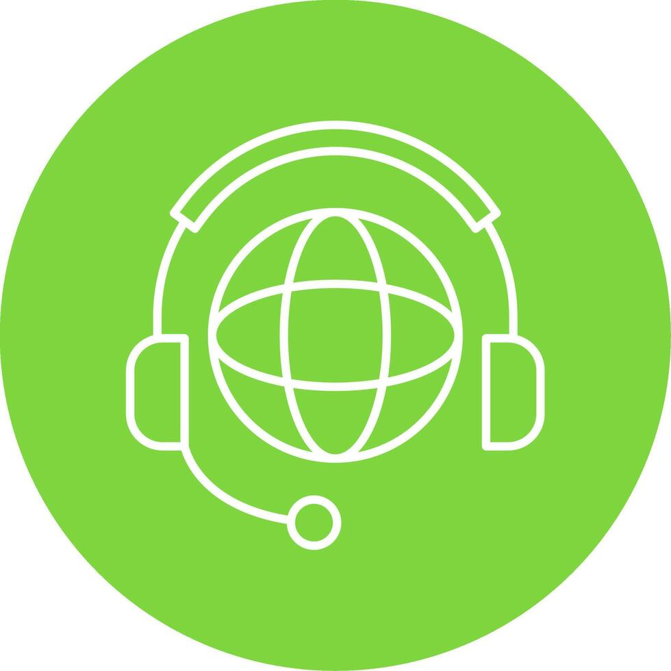 Worldwide Support Line Circle color Icon vector