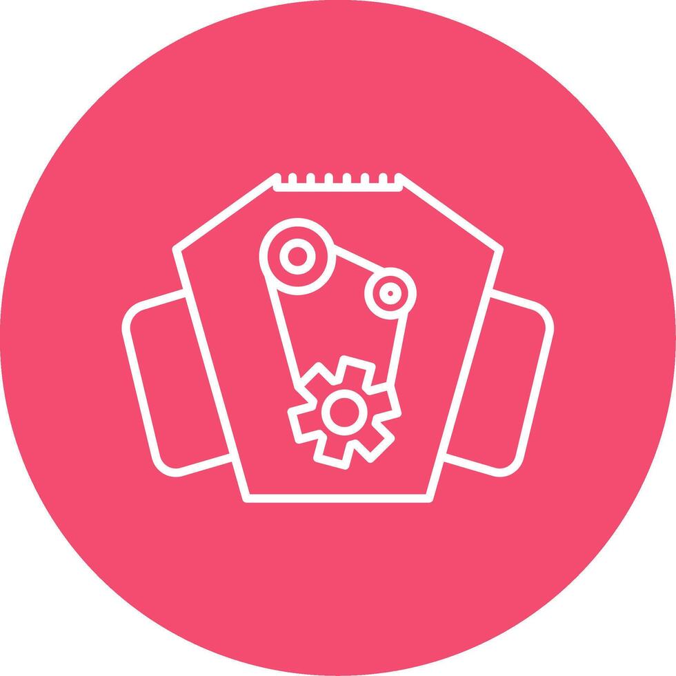Engine Line Circle color Icon vector