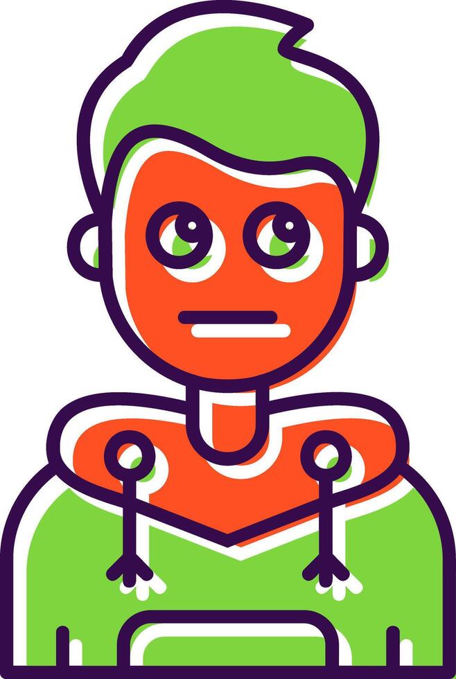 Rolling eyes Filled Icon vector