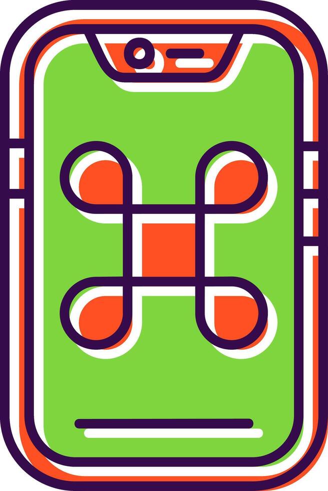 Command Filled Icon vector