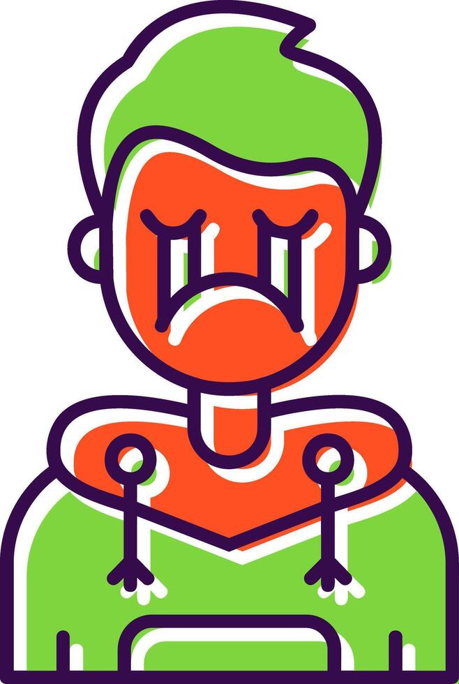 Cry Filled Icon vector