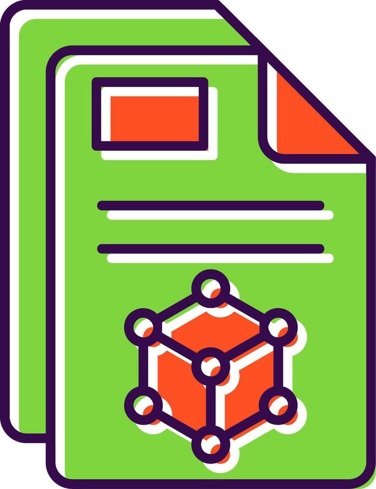 3d Filled Icon vector