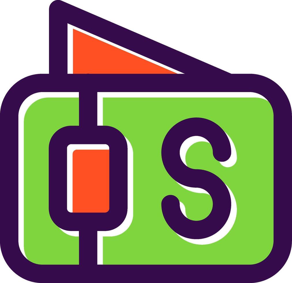 Wallet Filled Icon vector