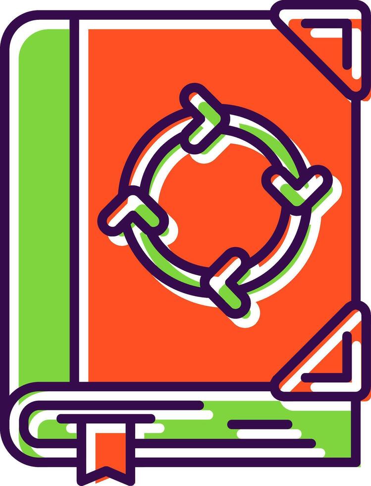 Recycled Filled Icon vector
