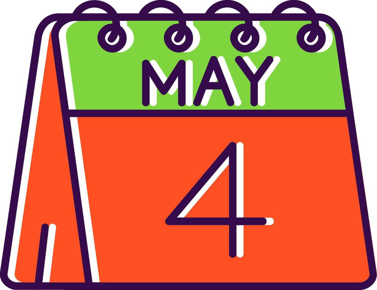 4th of May Filled Icon vector