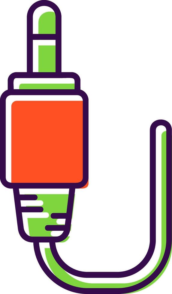 Audio cable Filled Icon vector