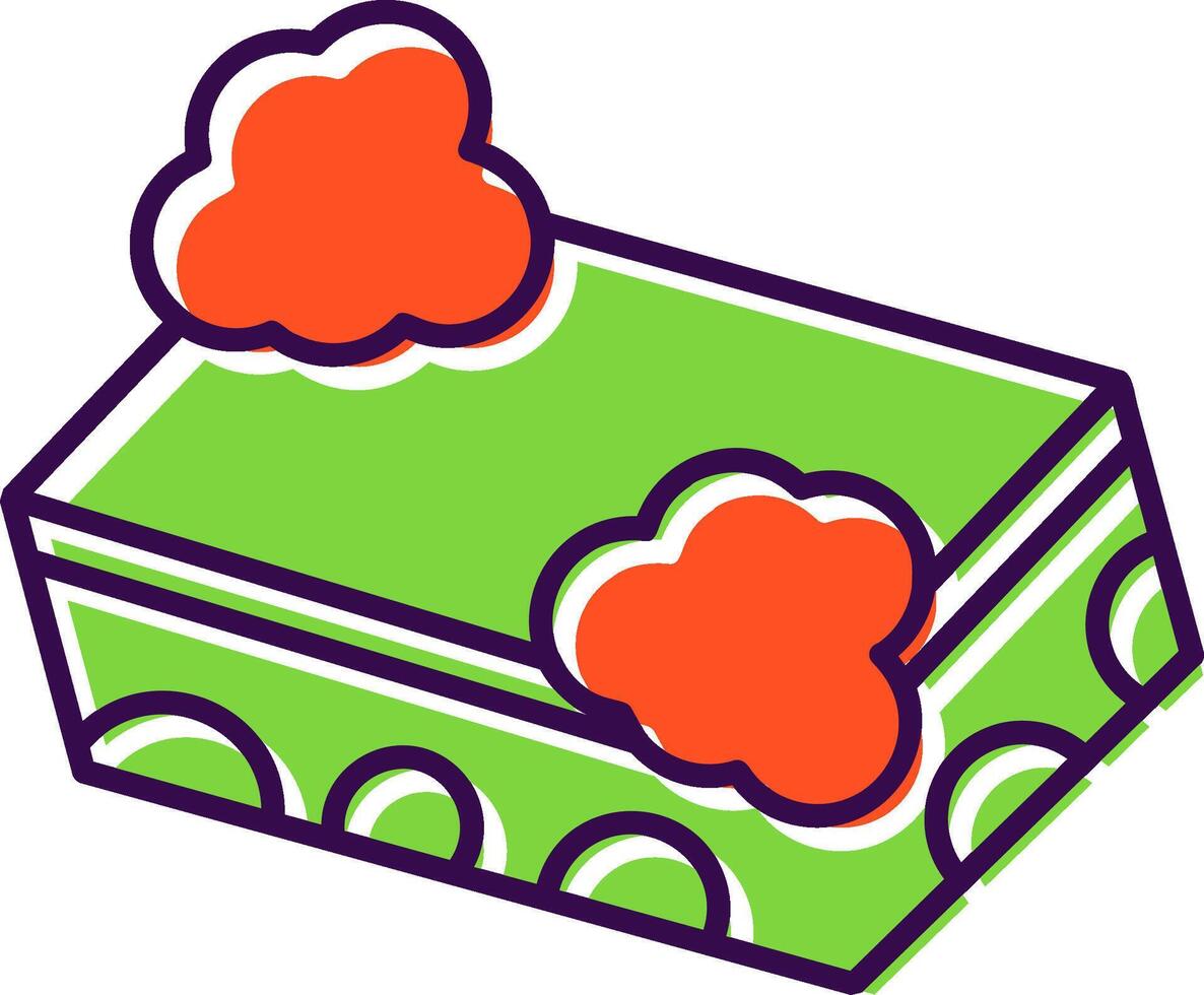 Sponge Filled Icon vector