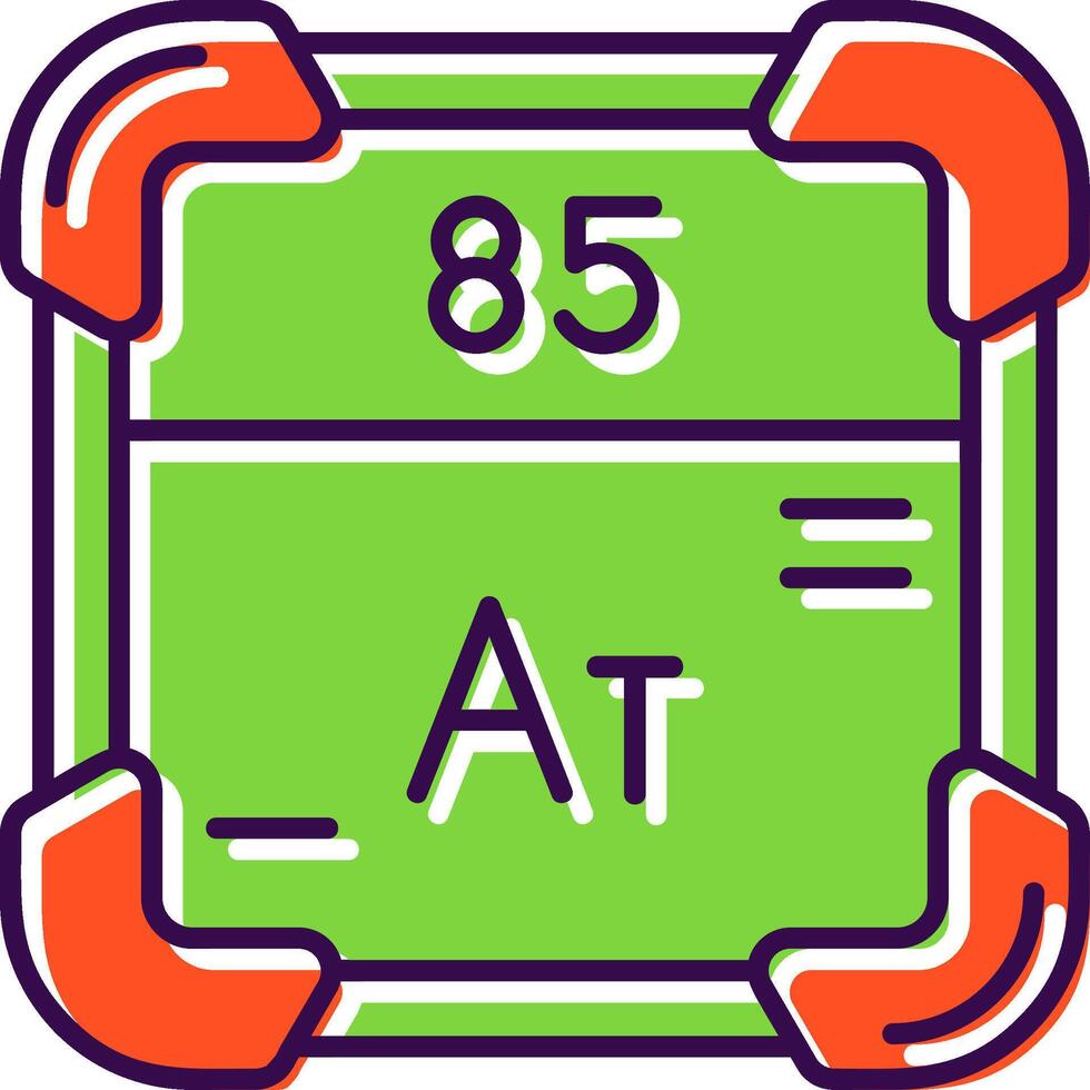 Astatine Filled Icon vector