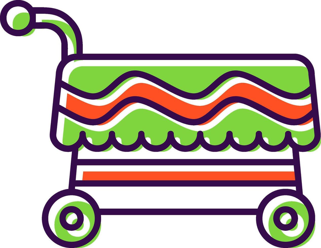 Cart Filled Icon vector