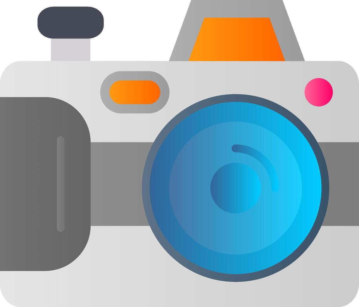 Camera Flat Gradient Icon vector