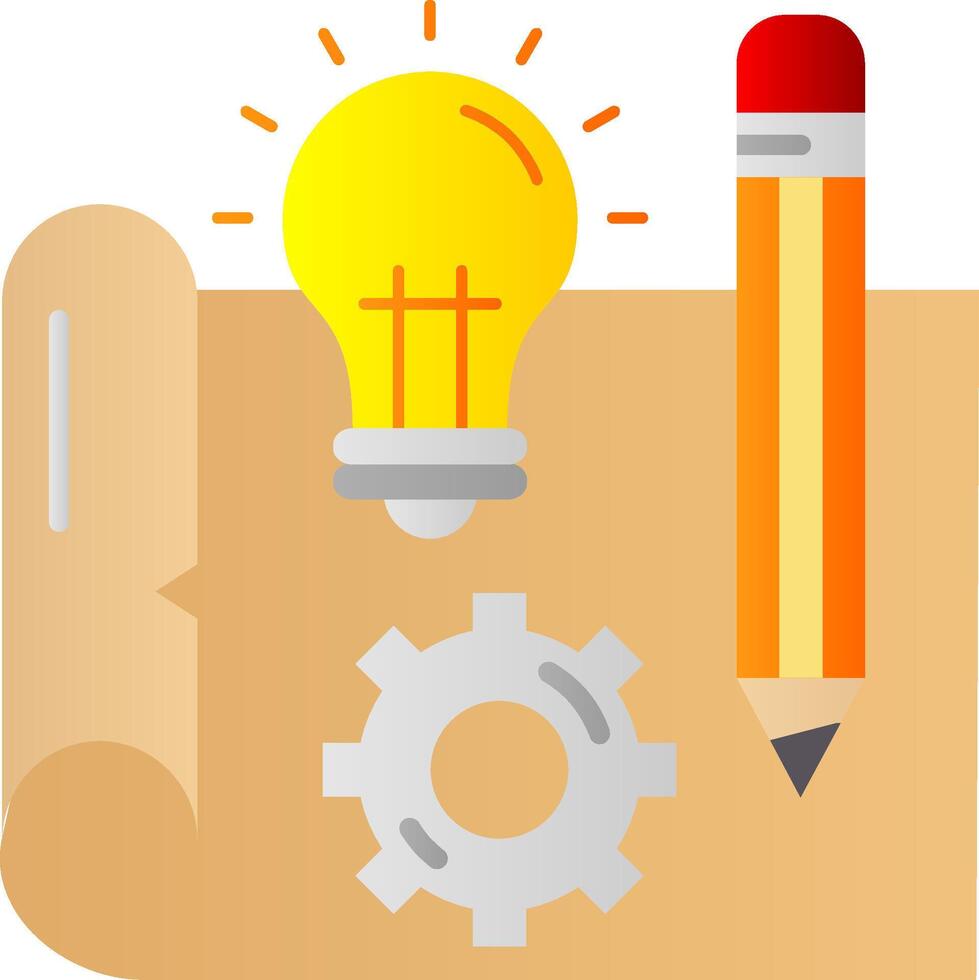 Blueprint Flat Gradient Icon vector