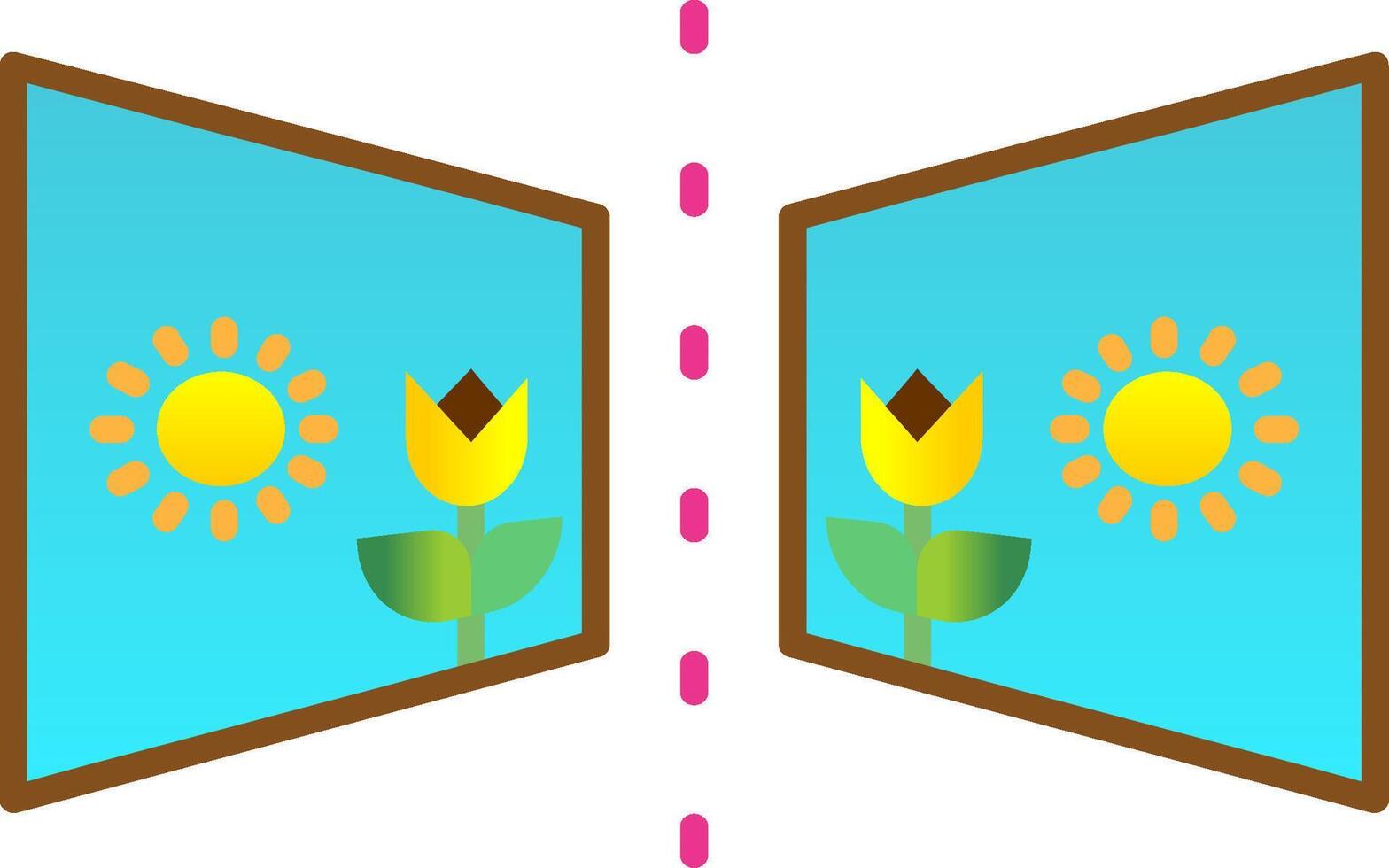 Flip Flat Gradient Icon vector