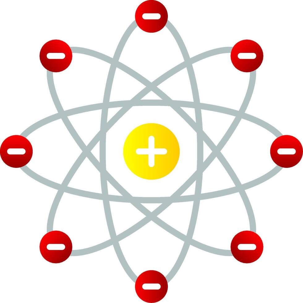 Atom Flat Gradient Icon vector
