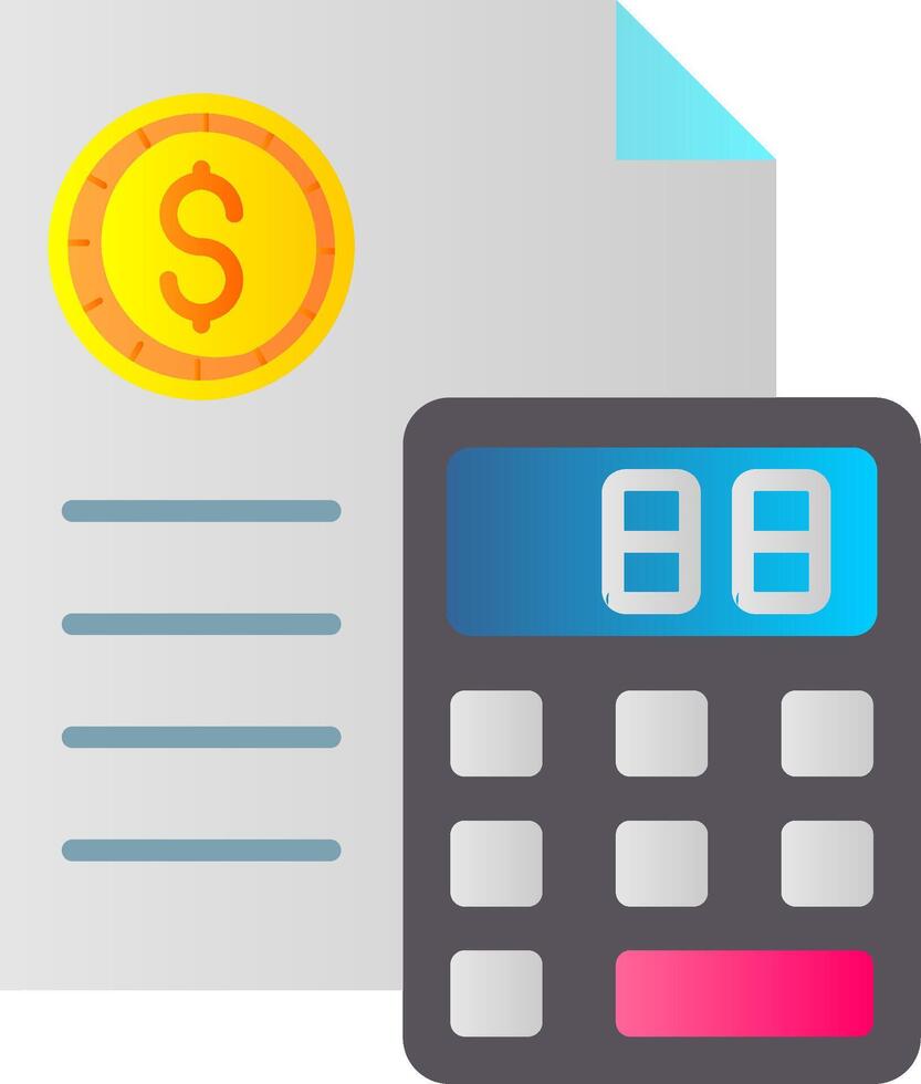 Calculator Flat Gradient Icon vector