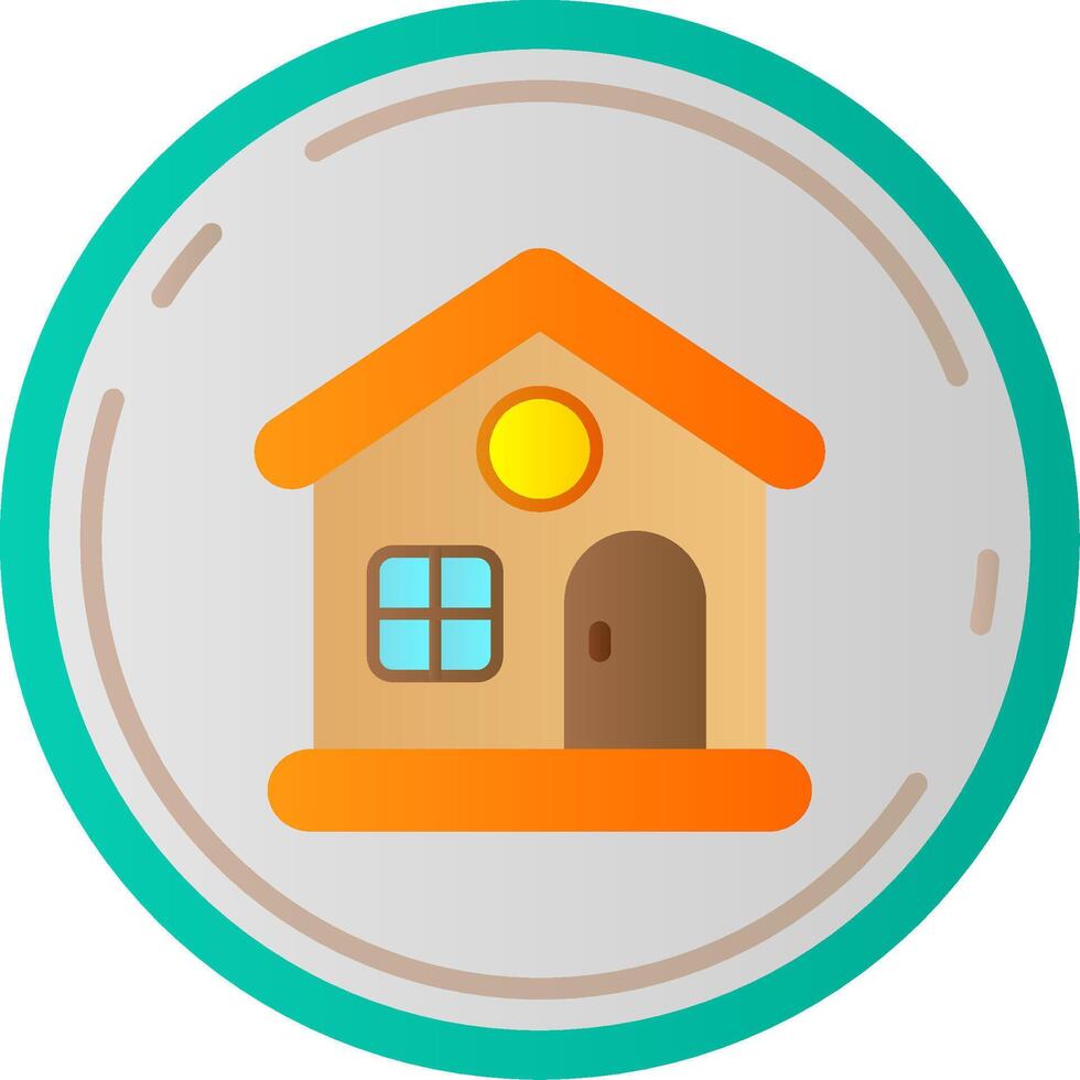 Home Flat Gradient Icon vector