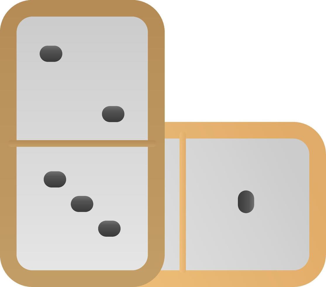 Domino Flat Gradient Icon vector
