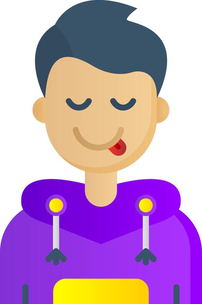 Tongue Flat Gradient Icon vector