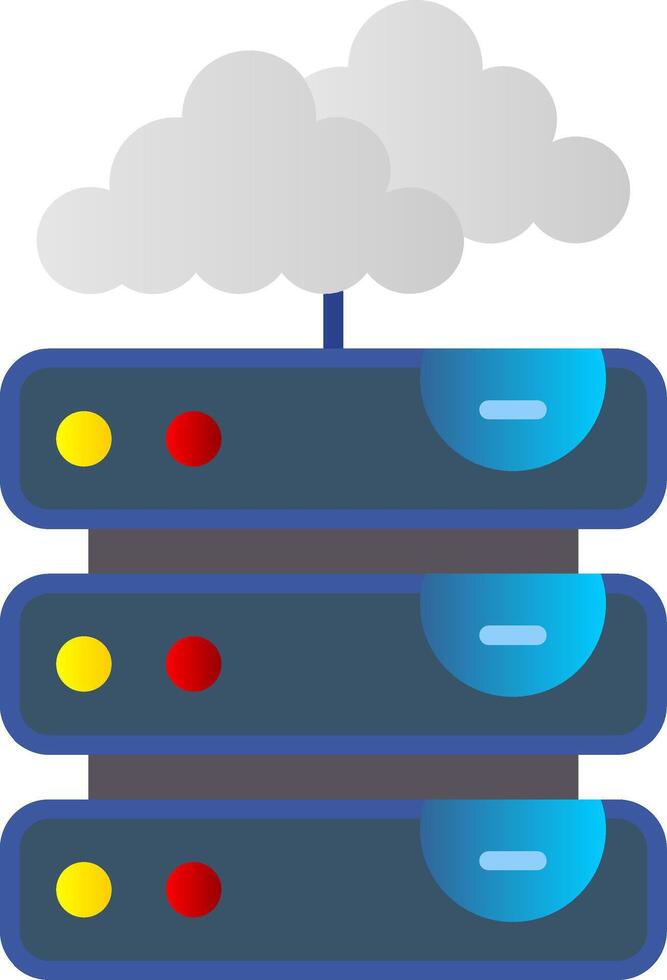 Server Flat Gradient Icon vector