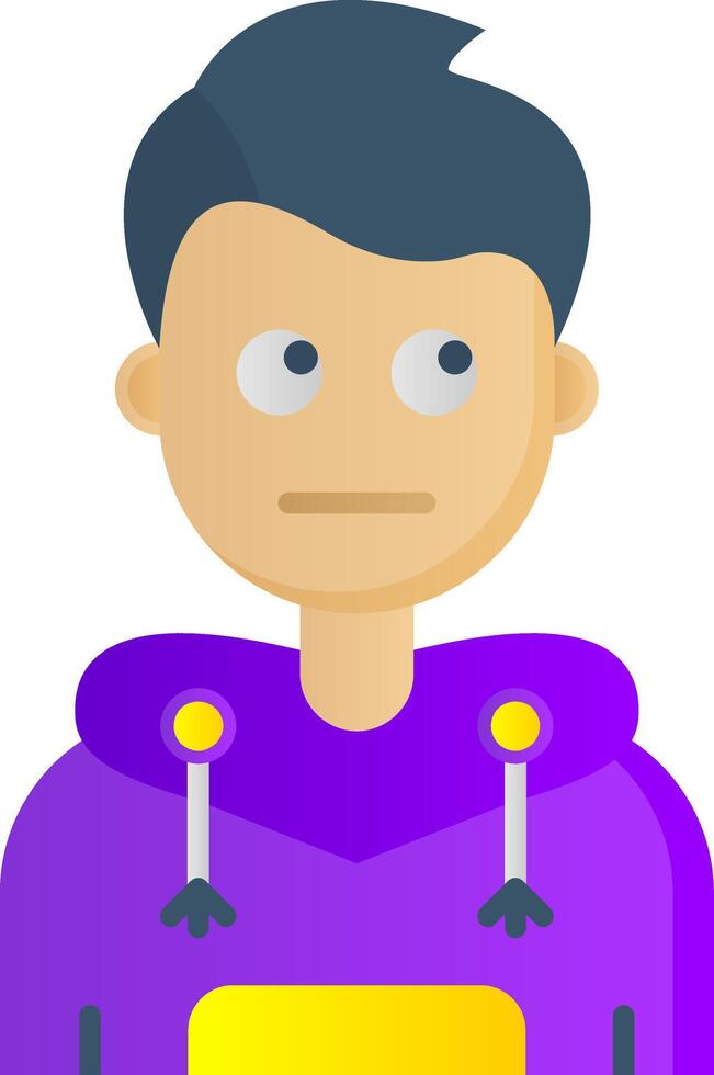 Rolling eyes Flat Gradient Icon vector