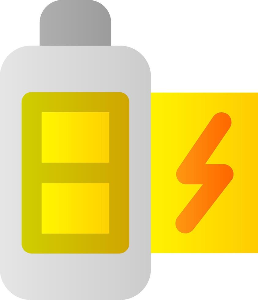 Battery half Flat Gradient Icon vector