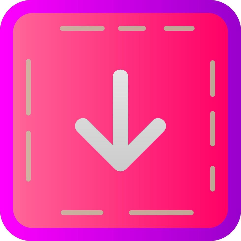 Down arrow Flat Gradient Icon vector