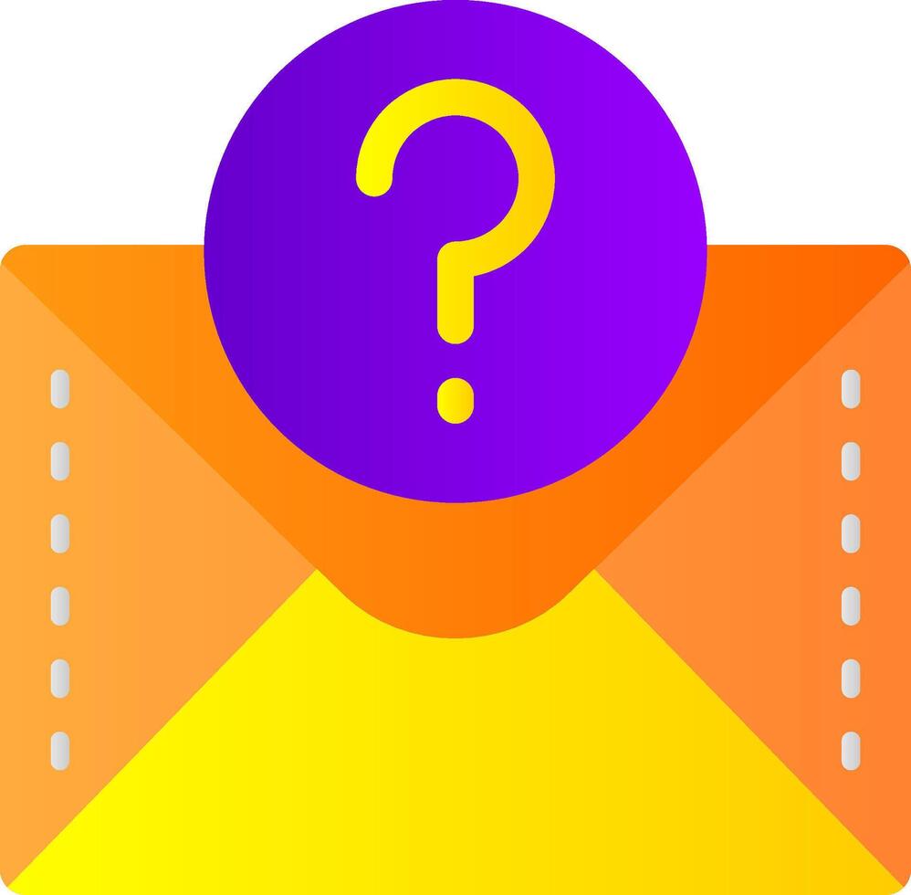 Question mark Flat Gradient Icon vector