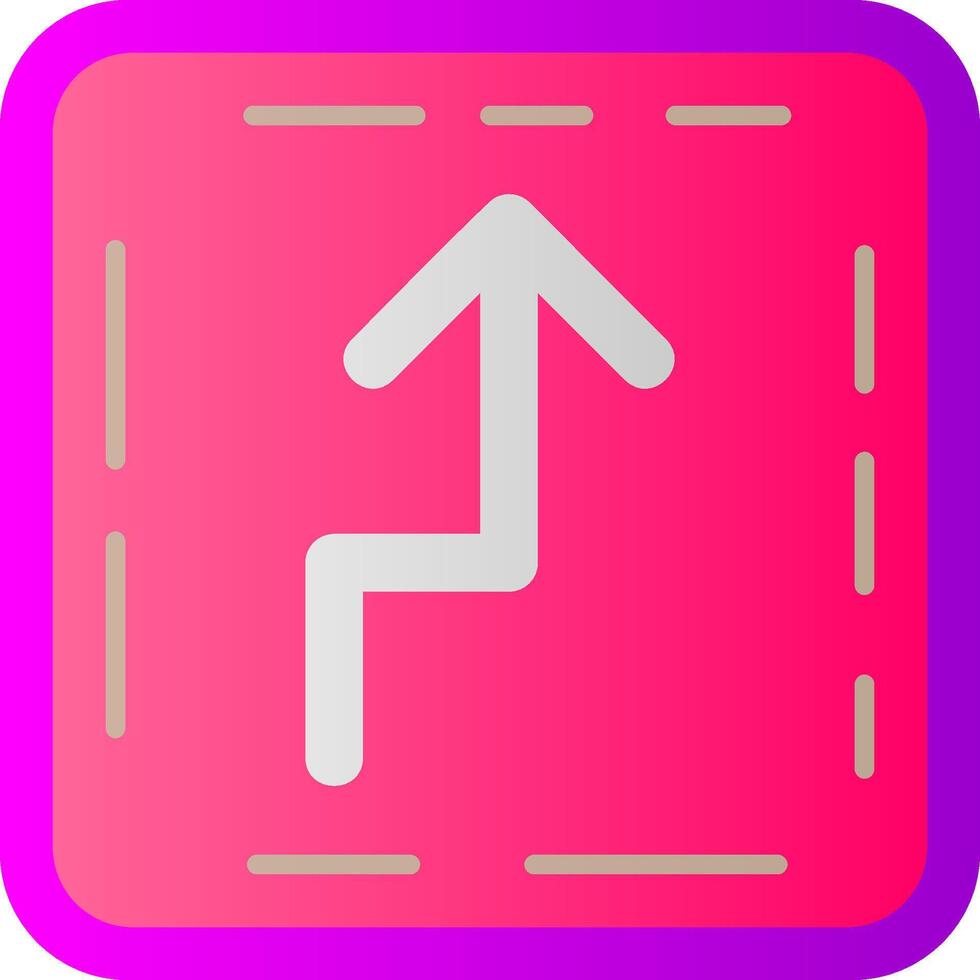 Zigzag Flat Gradient Icon vector