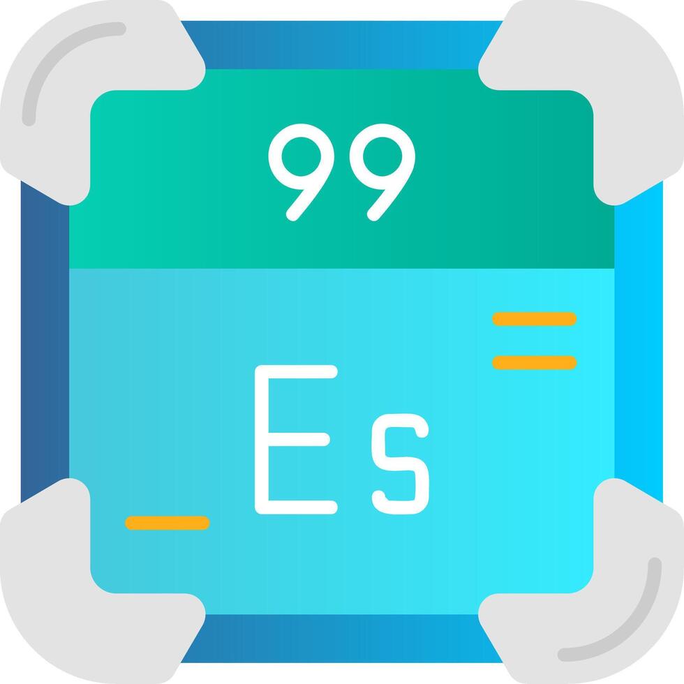 Einsteinium Flat Gradient Icon vector