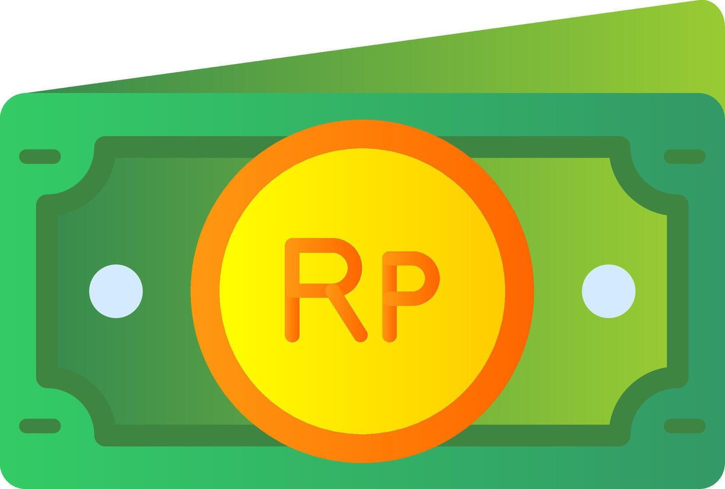 Indonesian rupiah Flat Gradient Icon vector